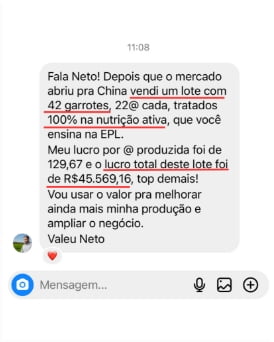 Depoimento de aluno EPL