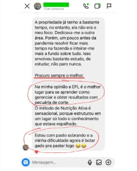 Depoimento de aluno EPL